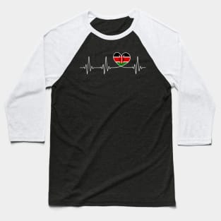 Kenya Love Hebeat And Kenyan Flag He Kenya Baseball T-Shirt